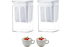 Yogurt Strainer—[1.16QT/0.29GAL] Total & [0.55QT/0.1375GAL] Filter, Greek Yogurt Strainer Yogurt Press, BPA-Free PP Strainer 