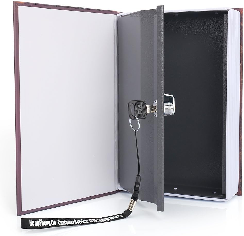 wishacc Dictionary Secret Book Hidden Safe With Key Lock Book Safe Love Style Full Size 9.4 x 6.1 x 2 .2inches - - 