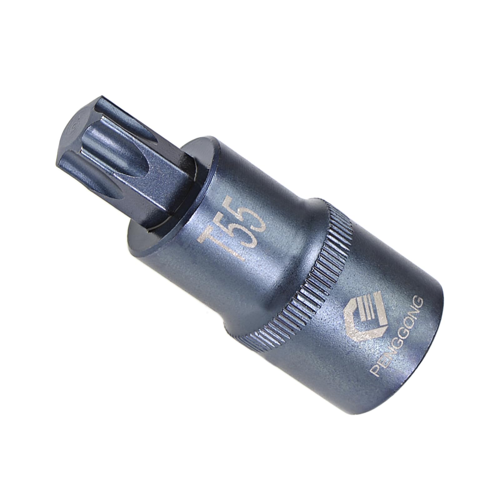 CoCud Torx Bit Socket, T55 Bit 1/2" Drive 2" Length, Star S2 Alloy Steel Cr-V Socket Blue - (Applications: for Fastener Application)