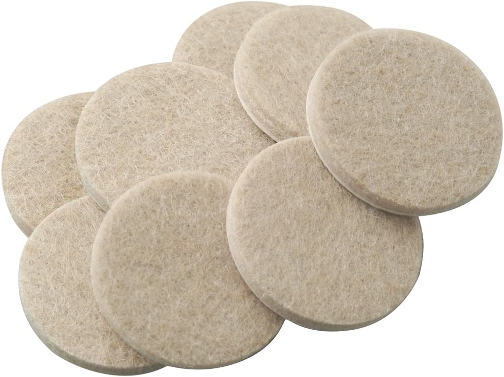 Self-Stick Furniture Round Felt Pads for Hard Surfaces – Protect your Hard Floors from Furniture Scratches, 1-1/2