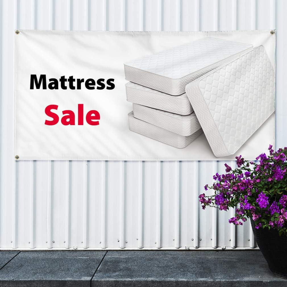 Vinyl Banner Sign Mattress Sale 1 Style G Business Marketing Advertising White 44inx110in 8 Grommets One Banner Multiple Sizes Available Retail Store Fixtures Equipment Store Signs Displays Powergujarat Com