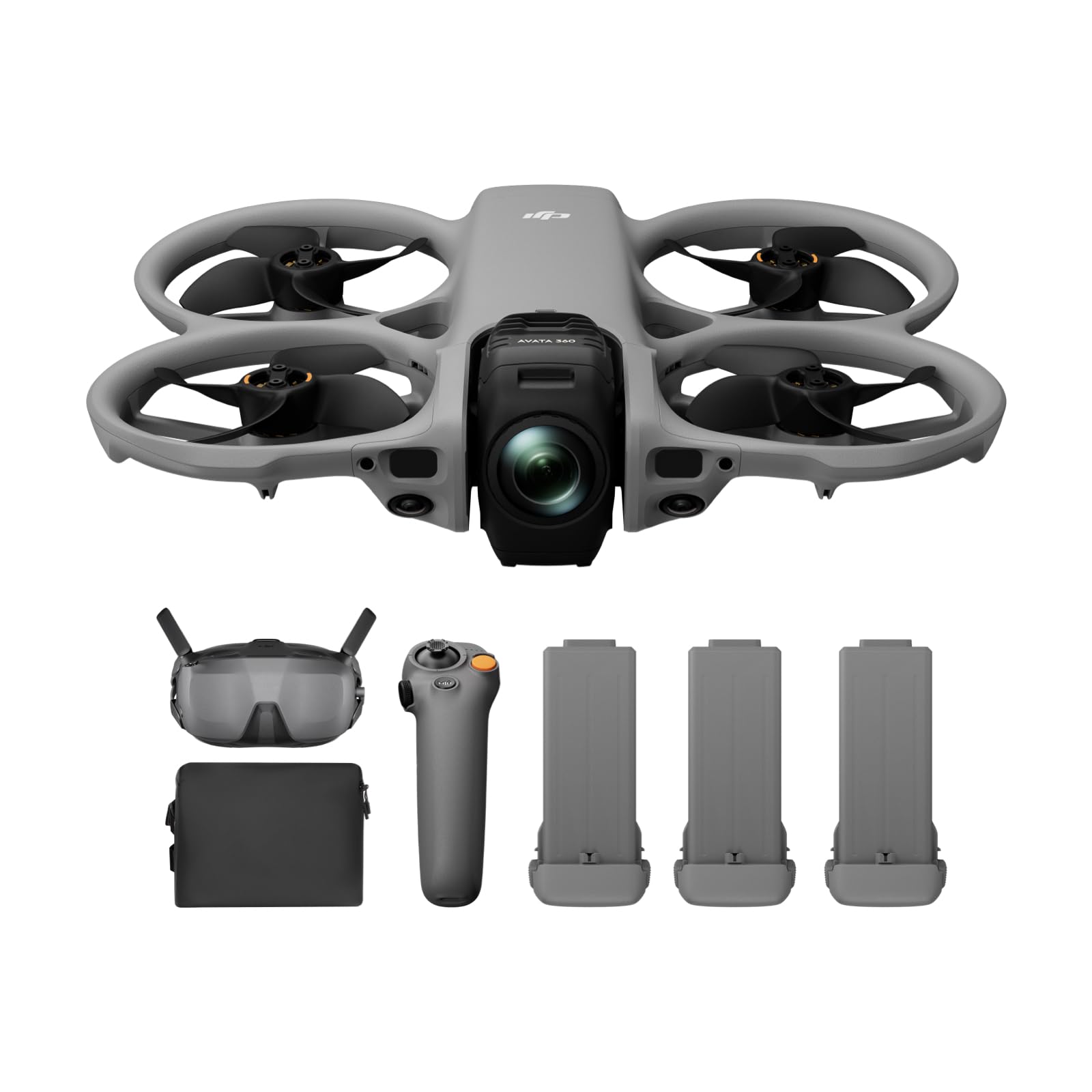 DJI Avata 360 Combo Motion Fly More, drone a 360° con imaging 8K a 360° da 1 pollice, drone con fotocamera a 360° con paraelica. Include Goggles N3 e RC Motion 3 per controllo di movimento intuitivo.