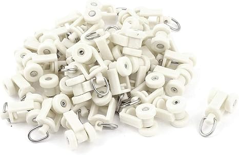 Amazon Uxcell カーテンランナー レール カーテンスライドロール ローラー カーテンレールロール プラスチック ホワイト 12mm 40個 カーテンレール ポール オンライン通販