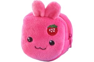 CUTEAM Small Coin Purse, Cute Plush Panda Animal Small Coin Purse Zipper Money Wallet Kids Birthday Gift