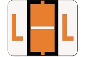 Smead BCCR Bar-Style Color-Coded Alphabetic Label, L, Label Roll, Dark Orange, 500 Labels per Roll, (67082)