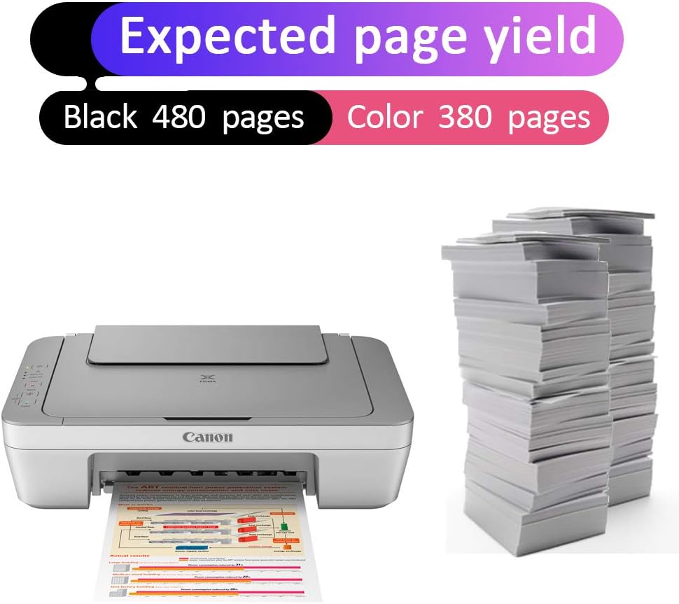 PFKink Remanufactured Ink Cartridge Replacement for Canon Pg-245Xl Cl-246Xl PG-243 CL-244 to use with Pixma MX492 MX490 MG2420 MG2520 MG2522 MG2920 MG2922 MG3022 MG3029 (1Black&1Color): Electronics