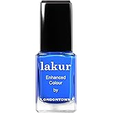 LONDONTOWN lakur Nail Polish - Chip-Resistant, Non-Toxic, Conditions & Hydrates Nails Glossy Shimmery Glittery Blue, .40 fl oz