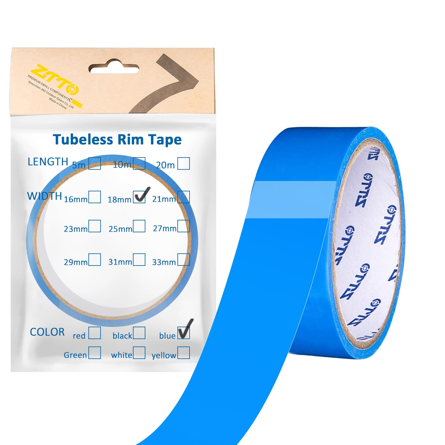 SANKESONG Tubeless Rim Tape, Bike Wheel Rim Tapes 10 m x 25 mm, Vacuum Inner Tube Sealing Tape, Tubeless Tape for Tubeless MTB/Road/Gravel Bikes - Blue