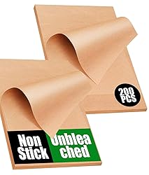 200 PCS Unbleached Parchment Paper Sheets for