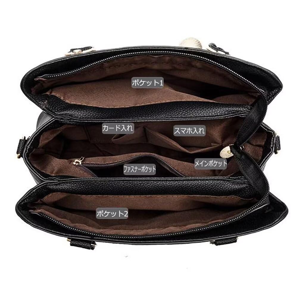 Quntum A.E Women's Shoulder Bag, Handbag, PU Leather, Cross-body Bag, 2-way Bag, Commuting to Work or School, Parties, After-parties, Casual, Work