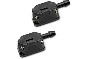 KEVWR 2 PCS Universal Windshield Washer Nozzle Arm Mounted Jets Nozzles 4-Way, Front Windshield Washer Nozzles Arm Mounted Jets Nozzles Washer Nozzles Car Windshield Wiper Spray Jet Universal Car Wiper