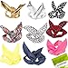 Bundle Monster 9pc Girls Assorted Fashion Rabbit Ear Wired Hair Tie Scarf Wrap