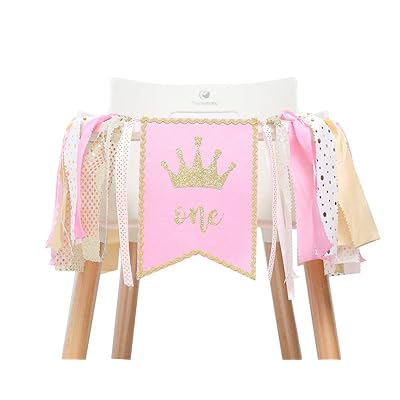 Buy Princess Party Decorations For 1st Birthday Pink And Gold Birthday Banner For Photo Booth Props And Backdrop Cake Smash Best One Birthday Party Supplies For Baby Princess Birthday Banner Online