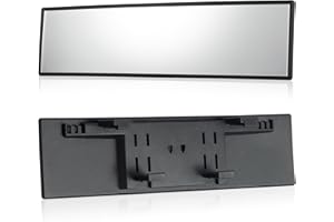 Rear View Mirror, 12 Inch Universal Panoramic Rearview Mirror, Wide Angle Mirror For Cars, Trucks, Boats，Supplied By Jevie (F
