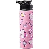 Silver Buffalo Sanrio Hello Kitty Summer Vibes Stainless Steel Water Bottle, 25 Ounces