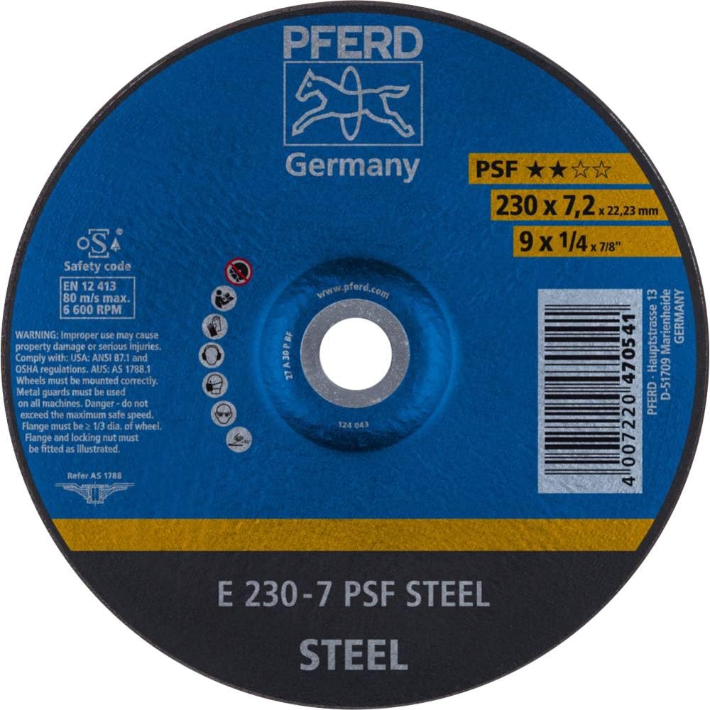 Pferd 62023634 Grinding Wheel E 230-7 A 30 P PSF