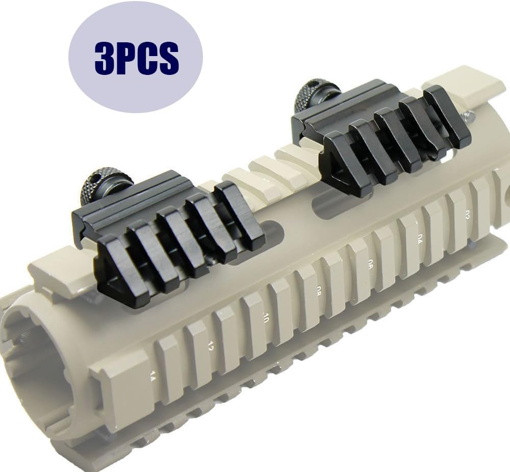 Pinty 45-Degree Offset Angle Rail Mount Picatinny for Flashlights and Rifle Laser Dot Sights, 4 Slots 20mm Weaver Style Tactical, 3PCs : Sports & Outdoors
