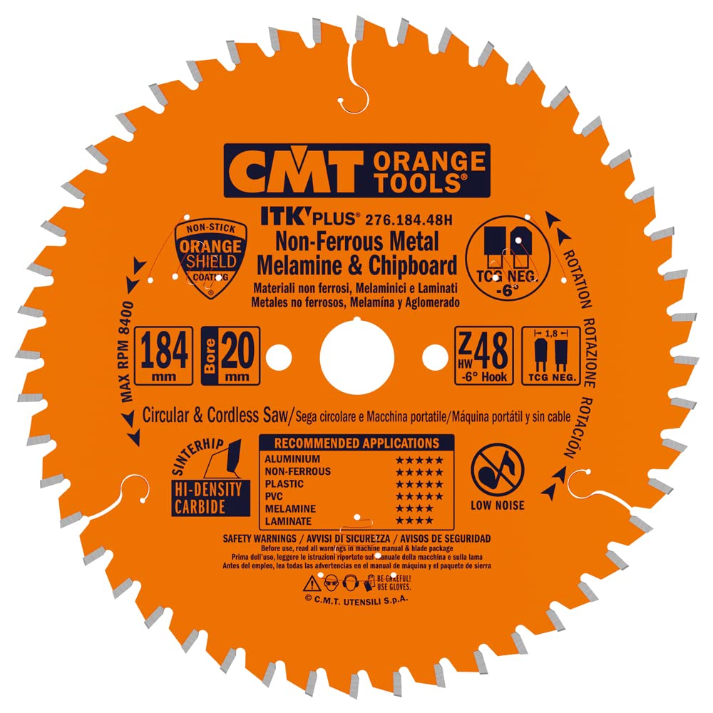 CMT -CIRCULAR BLADE X ALLUM.HW 184x1.8/1.2x20+16+15.8 Z48 TCG NEG