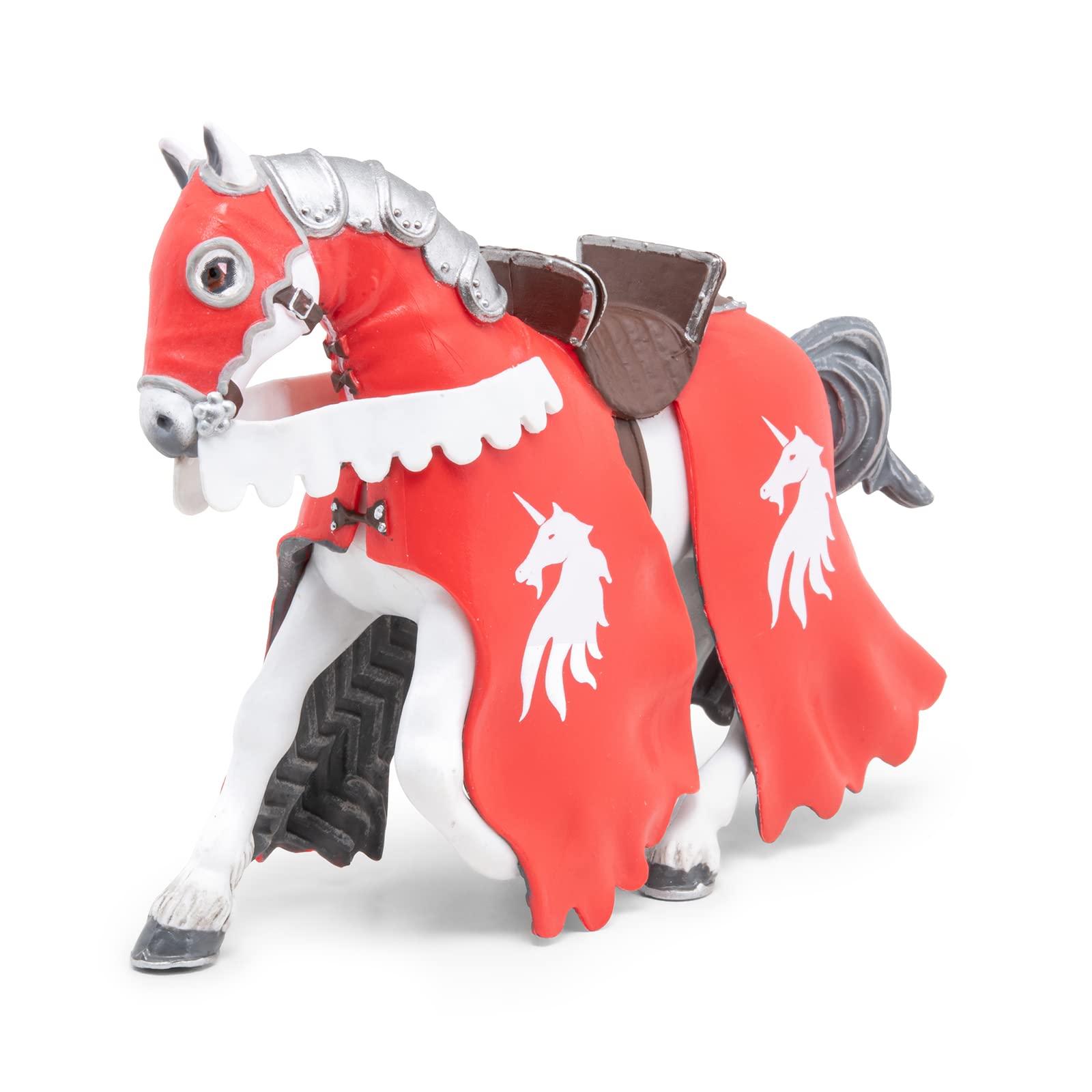 Papo - 39781 - Figurine - Horse of unicorn knight with spear, Multicolor