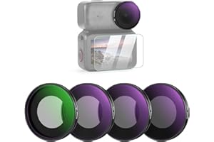 NEEWER ND Filter Set Compatible with DJI Osmo Nano (ND8/16/32/CPL), Screw On Action Camera Lens Neutral Density Filter Multic