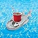 BigMouth Inc. Inflatable Super Chill Shark Floaring Drink Holder, Cup Holder Floats, 2-Pack, Great for Pool Parties