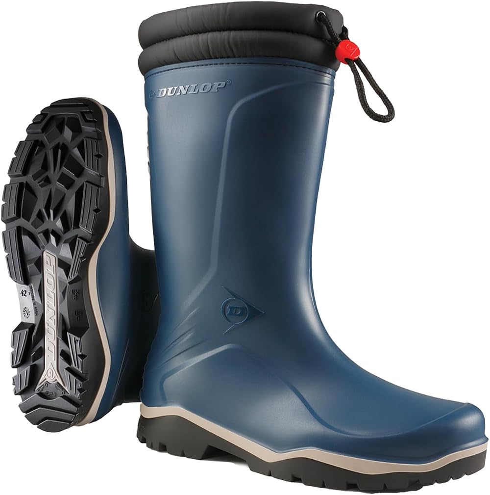 Dunlop Blizzard Unisex Boots Blue 45 EU Winter Insulated Fur Lined