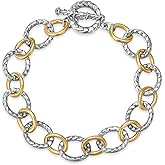 Mytys Two Tone Chain Link Bracelet Italian Designer Inspired Silver Gold Twisted Rope Statement Chunky Bracelets for Women Fashion Jewelry Gift