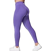 YEOREO Women's V Waist Butt Lifting Scrunch Seamless Yoga Leggings
