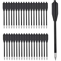 60PCS 6.3 Inch 50-80LB Mini Archery Crossbow Bolts Set with Sharp Metal Tip, Reusable Durable Arrow Dart for Shooting Target 