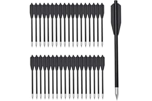 60PCS 6.3 Inch 50-80LB Mini Archery Crossbow Bolts Set with Sharp Metal Tip, Reusable Durable Arrow Dart for Shooting Target 