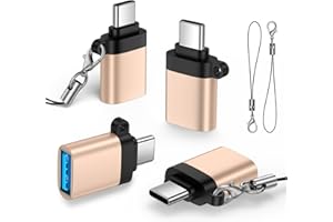 USB-C to USB Adapter 4Pack, High-Speed Data Transfer USB C Male to USB A Female OTG Converter Compatible with iPhone,Galaxy,P