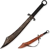 SV Handmade cast Manganese Steel Chopping Blade Sword, Full Tang, Outdoor, Hunting, Camping, Hiking, Survival, with Protective Cover, Multiple Styles to Choose from