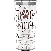 Tervis Traveler Dog Mom Triple Walled Insulated Tumbler Travel Cup Keeps Drinks Cold & Hot, 20oz, Stainless Steel