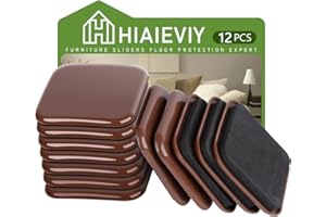 HIAIEVIY 3 Inch Furniture Sliders, 12pcs Furniture Sliders for Carpeted Floors, Heavy Duty Sliders for Moving Furniture - Protect The Carpet Surface & Easily Move Any Items