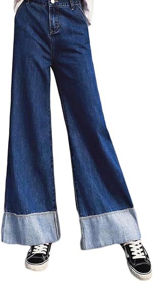 Amazon Gergeousジーンズ レディース ワイドパンツ 春 夏 デニムパンツ ハイウエスト 着痩せ ガウチョパンツ 切りっぱなし おしゃれ 春ボトムス ジーンズ 通販