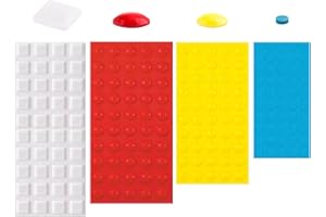 SMRTCOL Tactile Bump Dots for Visually Impaired – High Contrast Marker Dots and Mixed Shapes for Seniors, Blind, Low Vision Aid（190PCS,Red/Yellow/Blue/White)