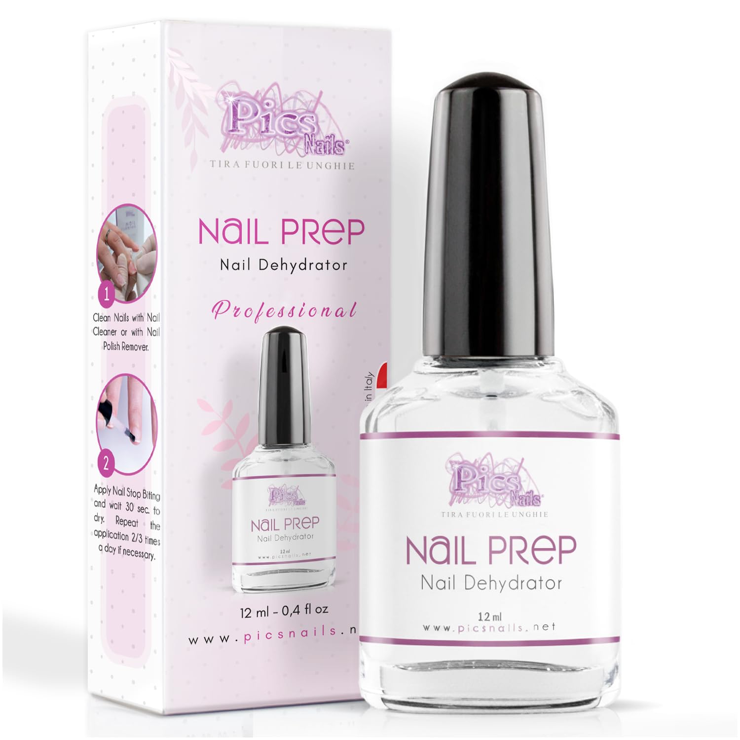 Professional Nail Dehydrator - Prepare Nails Before Primer, Reduce Lifting of Gel Polish, 12 ml