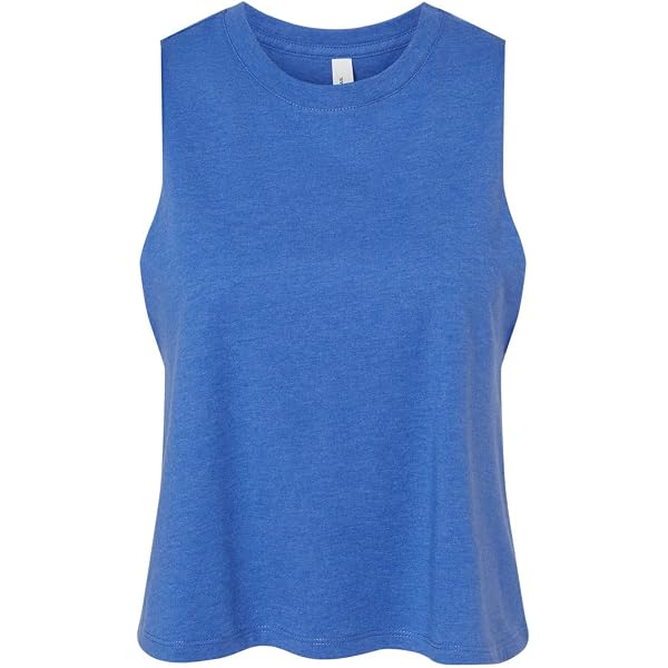 Bella Canvas Women's Sueded Crop Tank – Heather Orchid, Medium, Soft Casual Top