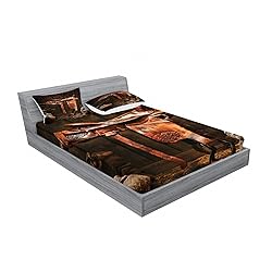 Lunarable Western Fitted Sheet & Pillow Sham