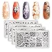 BORN PRETTY Nail Art Stamping Templates Halloween Pumpkin Fairy Skull Ghost 6Pcs Stamp Plates with Stamper Kit