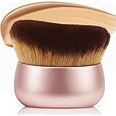 Streak-Free Kabuki Self Tanner Brush, Large Body Makeup Brush,Soft Dense Body Brus h for Self Tanner, Vegan Tanning Brush for Self Tan, Even Coverage, Ideal for Mousse, Lotion & Bronzing Foam, Pink