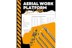 Aerial Work Platform Check Book | pre-use inspection logbook for MEWP, Scissor lifts, Genie Booms, and Cherry Pickers