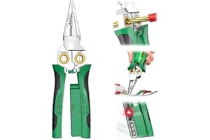 8 in 1 Wire Stripper Machine with Voltage Tester, Multifunctional Foldable Twister Electrical Pliers, Manual Durable Cutter C