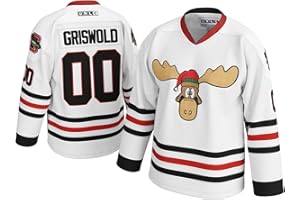 UNLC Griswold Moose Clark #00 Hockey Jersey – X-Mas Vacation Stitched Letters & Numbers, Fan Apparel, Breathable Polyester, S-5XL