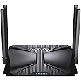 WiFi 6 Router AX3000 Wireless Internet High Speed WiFi Router with 5dBi High-gain Antennas, Dual Band Gigabit Computer Router Mesh Support for Homes up to 2000 Sq. ft, VPN, IPV6, Parental Control