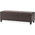Christopher Knight Home Glouster PU Storage Ottoman, Brown