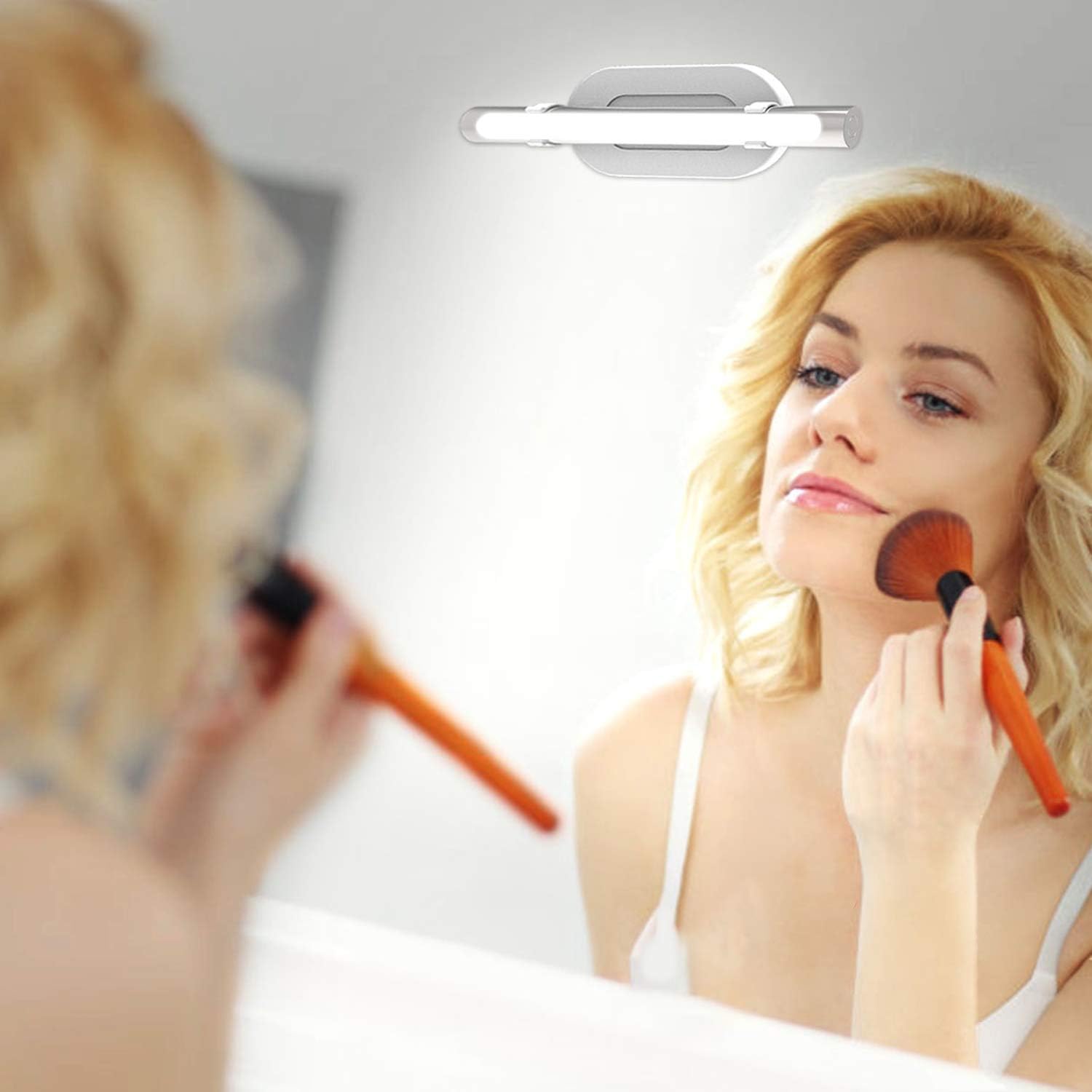 Amazon Com Bason Portable Makeup Light Rechargeable Vanity Mirror Lights With Brightness Adjustment Wireless Vanity Lights For Mirror Simulated Daylight 6500k Home Improvement