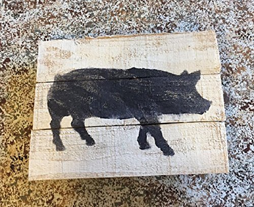 Amazon Com Pig Pallet Art Wall Hanging Sign Kitchen Decor