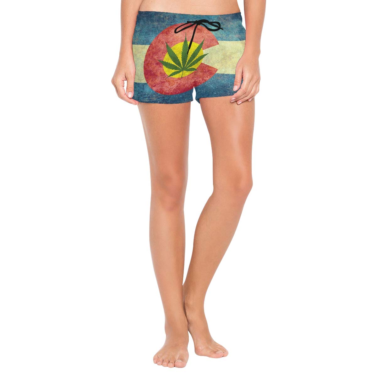 Coloradomarijuana Lttedeng Womens Quick Dry Swim Trunks Swimming Shorts