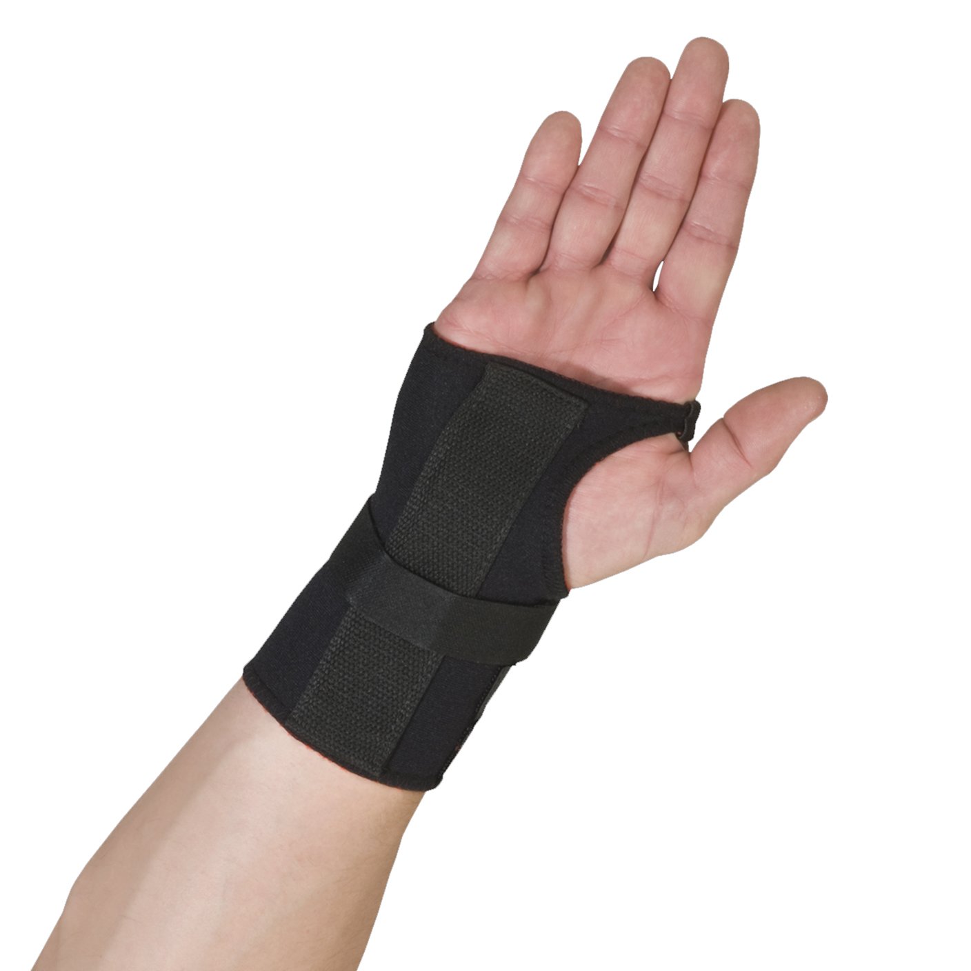 Thermoskin Wrist Brace, Hand Brace, Carpal Tunnel Brace with Dorsal Stay, Black, Right, Large